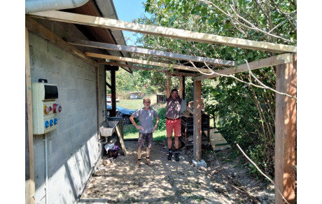 Construction de l'appentis 